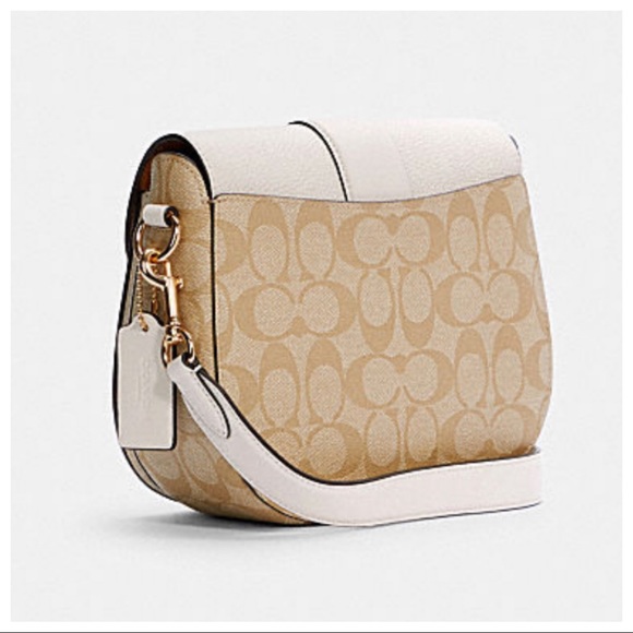 Signature coated canvas, smooth leather and refined pebble leather bag - Picture 2 of 4